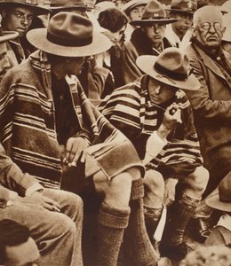 King Edward Round a Campfire with Welsh Scouts by English Photographer